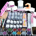 Acrylic Nail Kit for Beginners with Everything Acrylic Nail Set with Drill and U V Light Professional Nails Kit Acrylic Set with Everything for Beginners Acrylic Powder Glitter Decoration Powder Nail Art Starter Kit Gift for Women