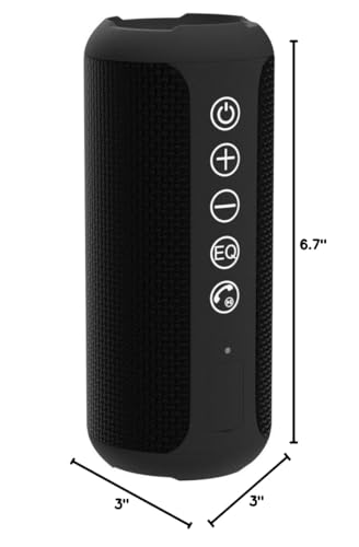 Ortizan Portable Bluetooth Speaker IPX7 Waterproof 24W Loud Sound, Black J77282