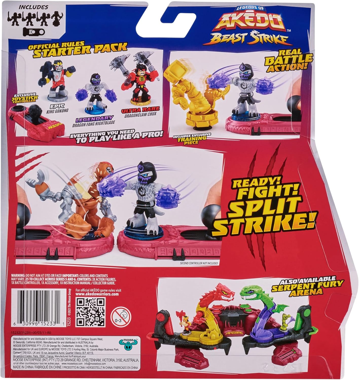 Legends of Akedo Beast Strike Starter Pack with 3 Mini Battling Warriors J1354