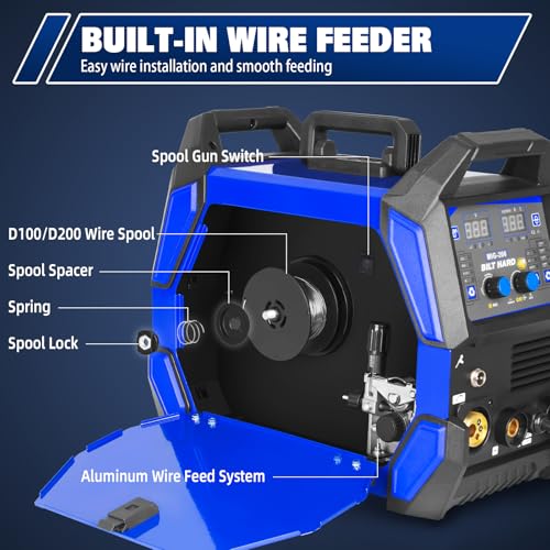 BILT HARD 135A 3-in-1 IGBT Inverter Welder, 110V MIG/TIG/Stick with Full Kit H380
