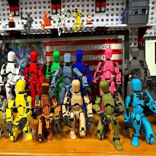 Titan 13 Action Figure Set, 3D Printed Multi-Jointed Dummy Robot (9pcs) Z973804