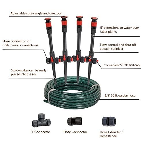 Eden 98063 Multi-Adjustable Above Ground Garden Sprinkler System A9293