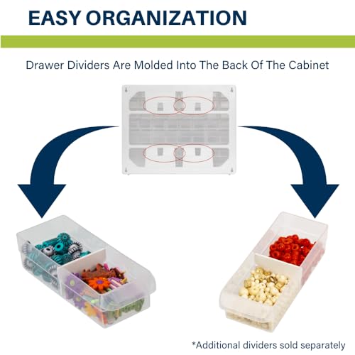 Akro-Mils 24-Drawer Plastic Storage Cabinet, Black I624065