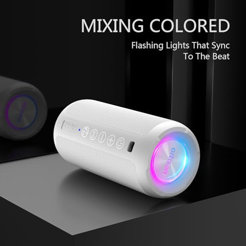 Ortizan Portable Bluetooth Speaker IPX7 Waterproof 24W Loud Sound, Black J77282