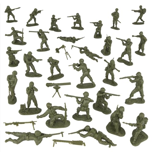 BMC CTS WW2 US Infantry Plastic Army Men 33pc OD Green 1:32 C3531