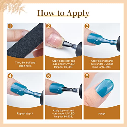 JODSONE Gel Nail Polish Kit with Mini UV LED Lamp M35191