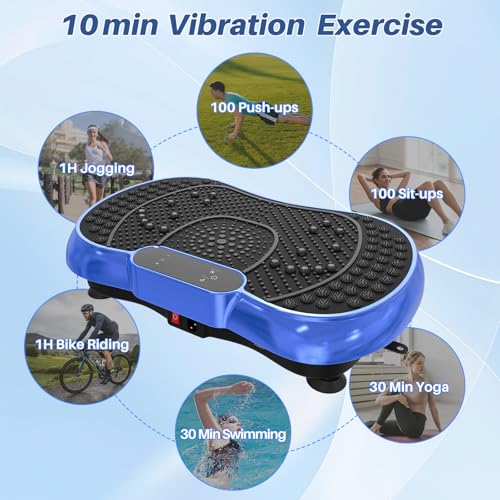 Vibration Plate Exercise Machine with Bluetooth Speaker, 450 lbs Capacity O459