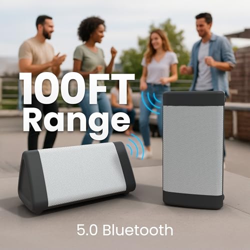 OontZ Angle 3 Portable Bluetooth 5.4 Speaker, IPX5 Water-Resistant, Black B762769