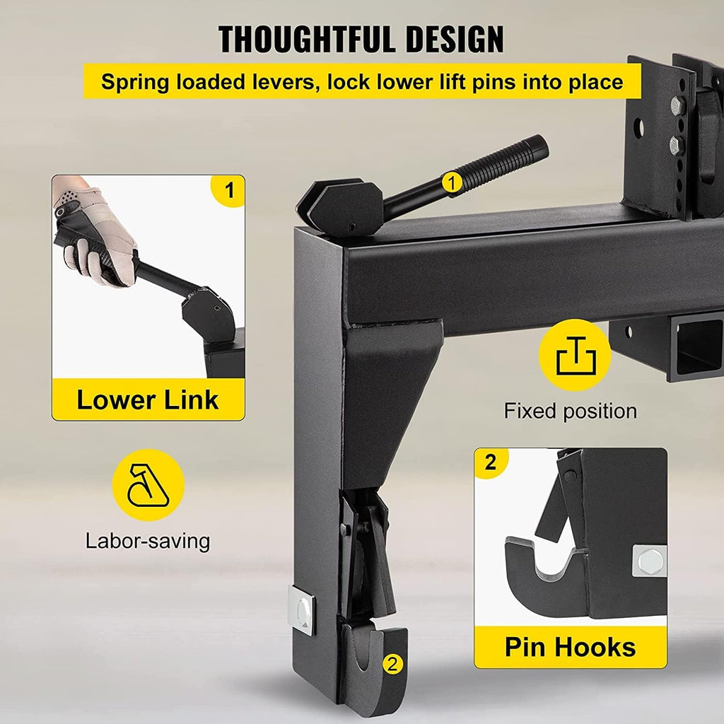 Vevor 3-Point Quick Hitch, Black N8484