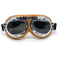 evomosa Motorcycle Goggles Vintage Pilot Style Cruiser Scooter Goggle Outdoor Sand Goggles Bike Racer Cruiser Touring Eyewear for Half Helmet