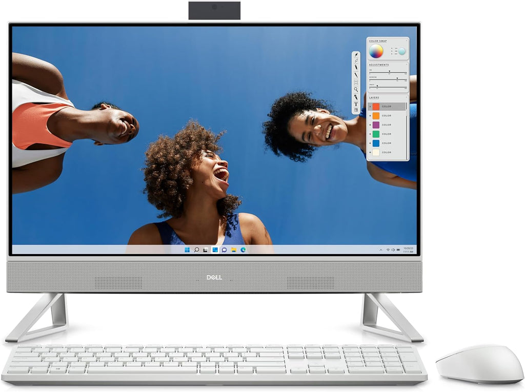 Dell Inspiron 5420 23.8" FHD Touchscreen All-in-One Desktop - 13th Gen Intel Core i7-1355U 10-Core up to 5.0 GHz, 16GB RAM, 512GB NVMe SSD + 1TB HDD, Intel UHD Graphics, Windows 11 Home, White