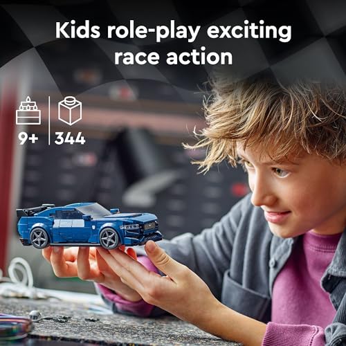 LEGO Speed Champions Ford Mustang Dark Horse Toy Car Set for Kids 9+ X72913
