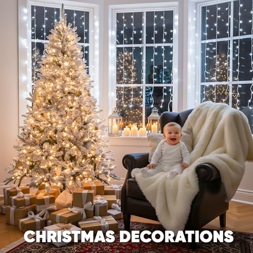 suddus Curtain Lights 300 LED Warm White for Bedroom, Outdoor & Christmas Decor K310