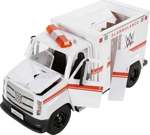 Mattel WWE Slambulance Wrekkin' Vehicle Breakaway Ambulance F615