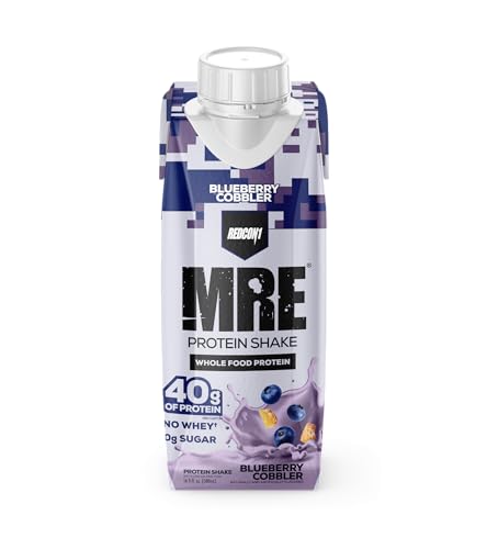 REDCON1 MRE Ready to Drink Protein Shakes, Cookies & Cream - Lactose + Whey Free RTD, 12 Pack Y377913