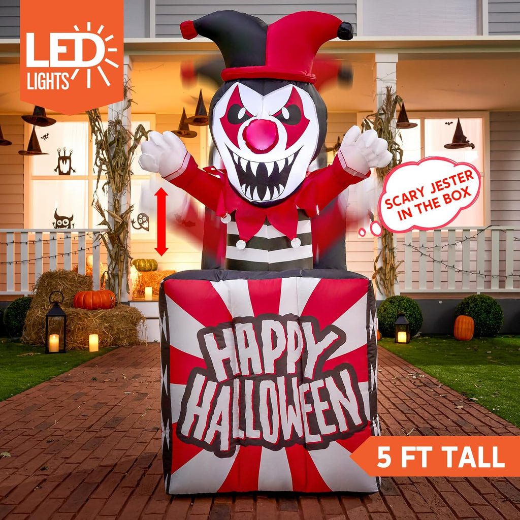 Joiedomi 5 Ft Halloween Inflatables Outdoor Decor with Built-in LEDs K3062