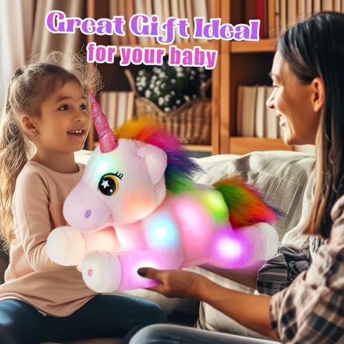 BSTAOFY 20'' Light Up Shark Stuffed Animal Glow Plush Toy I17161
