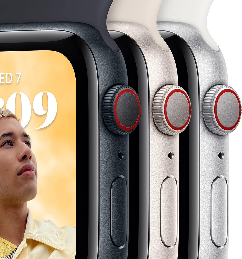 Apple Watch SE (2nd Gen) GPS 44mm Smart Watch with Starlight Aluminum Case & Sport Band U1350