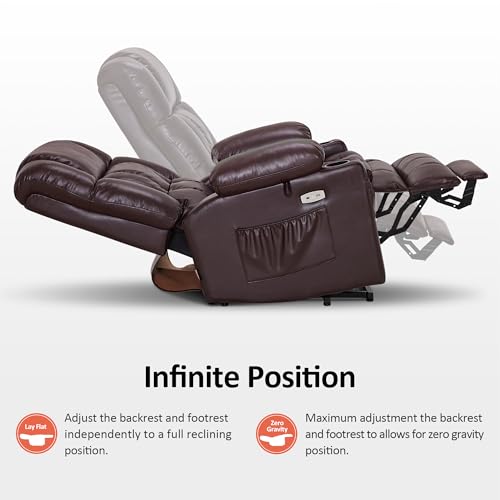 MCombo Dual Motor Power Lift Recliner Chair for Elderly with Heat and Massage, Black E570141