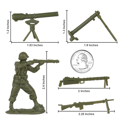 BMC CTS WW2 US Infantry Plastic Army Men 33pc OD Green 1:32 C3531