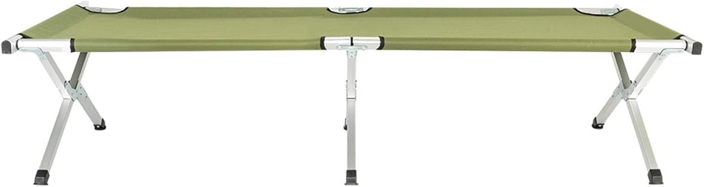 Portable Military Camping Cot with Carrying Bag, Foldable Sleeping Cot for Adults, Army Green E665