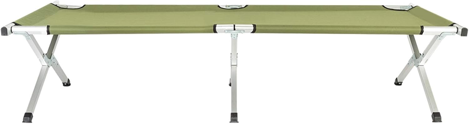 Portable Military Camping Cot with Carrying Bag, Foldable Sleeping Cot for Adults, Army Green E665