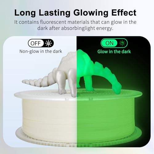 Glow in The Dark PLA 3D Printer Filament 1.75mm Multicolor 1KG Spool K36044