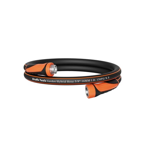 Giraffe Tools Garden Hose 100ft x 5/8", Heavy Duty Flexible Hybrid Hose Q38065