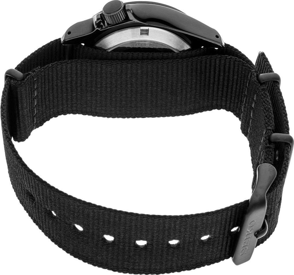 SEIKO Men's 5 Sports Automatic Watch with Nylon Strap, Black J16500