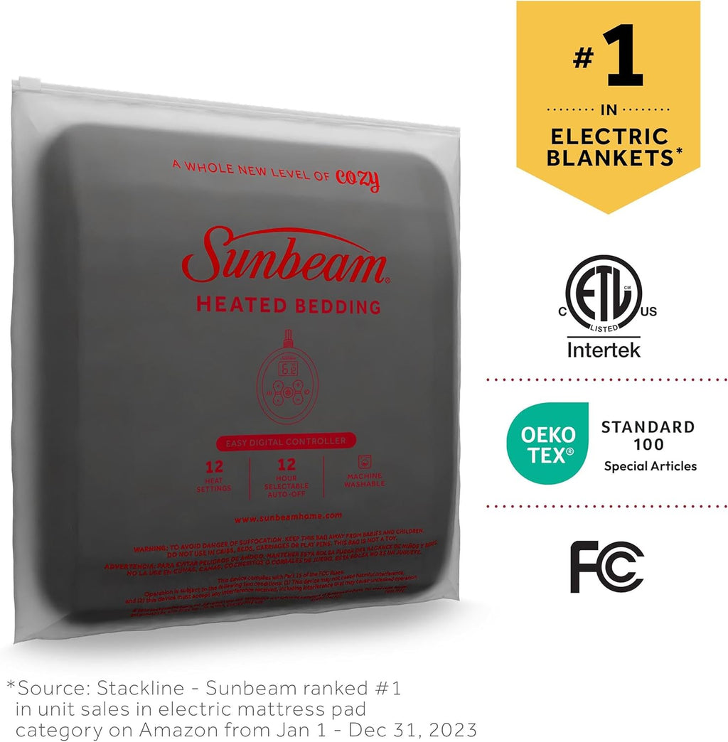 Sunbeam Royal Posh Champagne Heated Blanket Twin W689