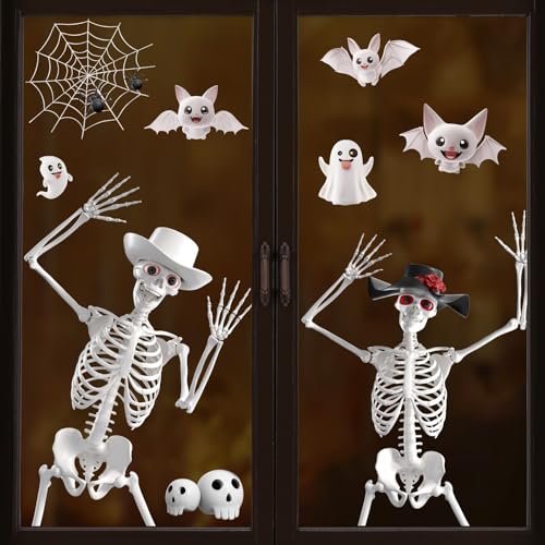 110 PCS Extra Large Snowflake Christmas Window Clings Decals for Glass W71694