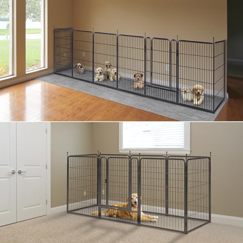 mestyl Dog Playpen 40" Height 16 Panels Outdoor Pet Exercise Pen O950