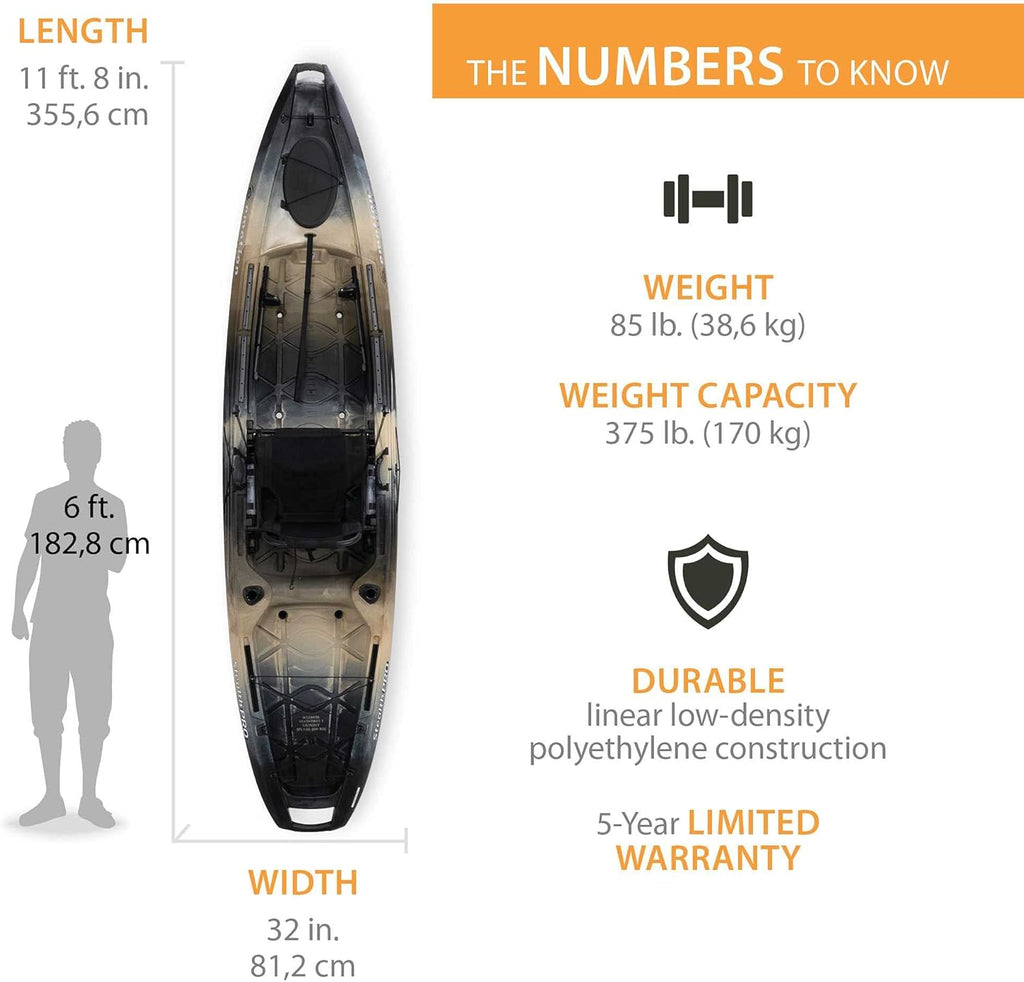 Lifetime Stealth Pro Angler 118 Fishing Kayak E7813
