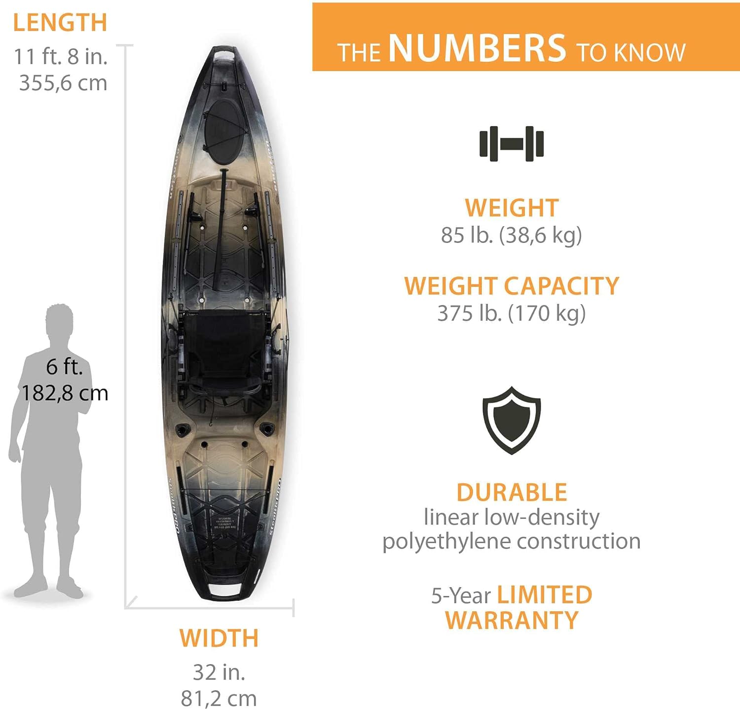 Lifetime Stealth Pro Angler 118 Fishing Kayak E7813