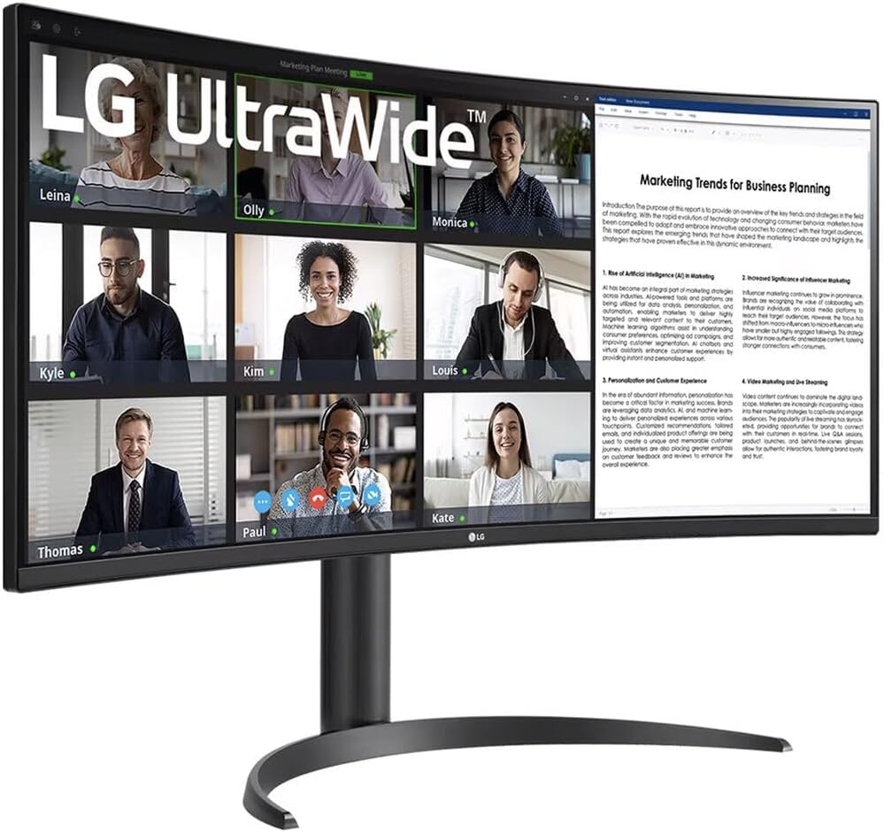 LG 34BR55QC-B 34'' UltraWide QHD Curved Monitor with USB Type-C