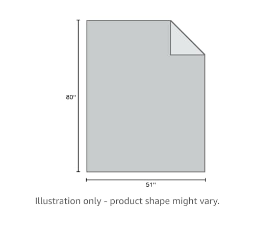 SE 51"x80" Gray Wool Blanket - 50% Wool, Lightweight, with Zippered Bag O4336