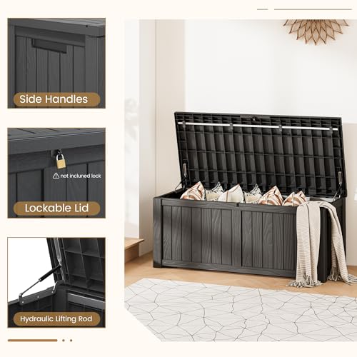NUNU LAB 31 Gallon Outdoor Storage Box Waterproof Lockable Lid I8083