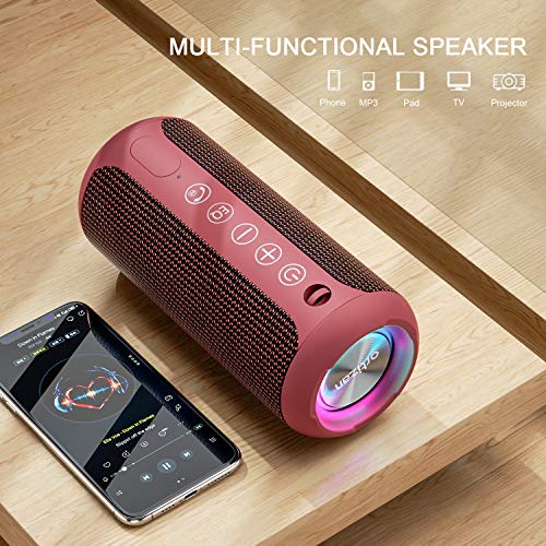 Ortizan Portable Bluetooth Speaker IPX7 Waterproof 24W Loud Sound, Black J77282