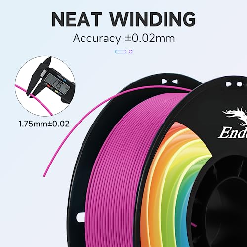 Creality PLA Plus Filament 1.75mm Rainbow Multicolor 1KG Spool O376011
