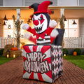 Joiedomi 5 Ft Halloween Inflatables Decorations Outdoor, Halloween Inflatable Decor with Built-in LEDs Halloween Animatronics Clown Halloween Inflatable Party Decoration Outside for Yard Lawn Garden