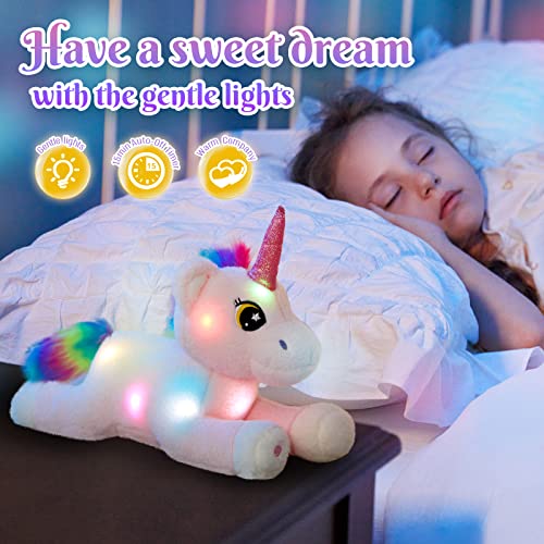 BSTAOFY 20'' Light Up Shark Stuffed Animal Glow Plush Toy I17161