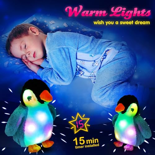 BSTAOFY 20'' Light Up Shark Stuffed Animal Glow Plush Toy I17161