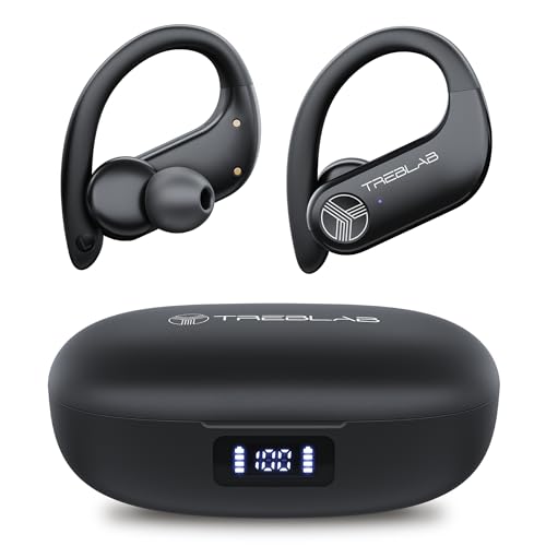 TREBLAB X3 Pro True Wireless Earbuds, Bluetooth 5.3, 145H Playtime, Sports Earbuds with Earhooks, Earphones for Phone
