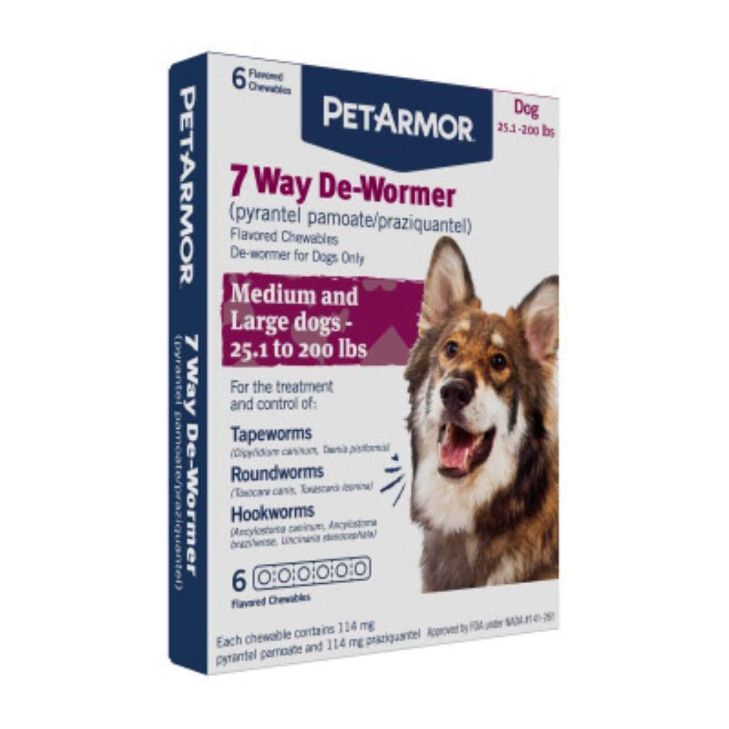 PetArmor 7 Way De Wormer for Dogs Z7631