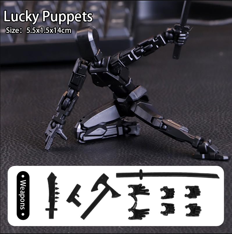 Titan 13 Action Figure Set, 3D Printed Multi-Jointed Dummy Robot (9pcs) Z973804
