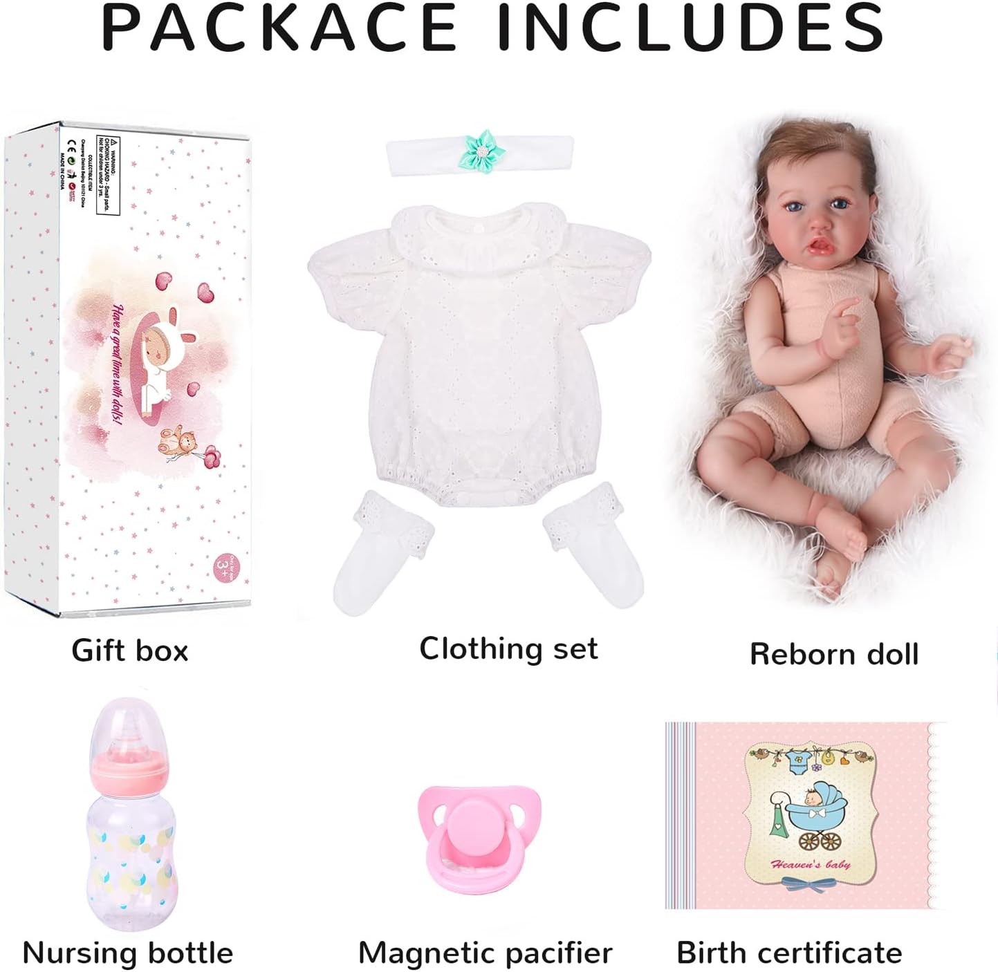 Reborn Baby Doll Saskia Replica 20 Inch Newborn Girl with Realistic Veins J523044
