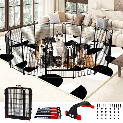 Dog Playpen Outdoor 36" High Heavy Duty for Medium/Large Dogs with Stakes V166