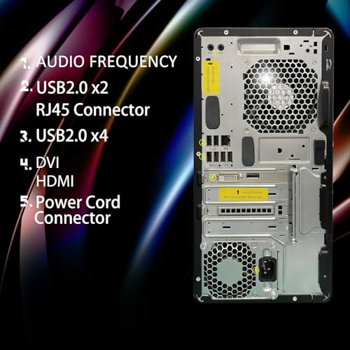 HP RGB Gaming Desktop PC, Intel Core i5, 32GB RAM, 1TB SSD, GT 1030, Renewed Y620675
