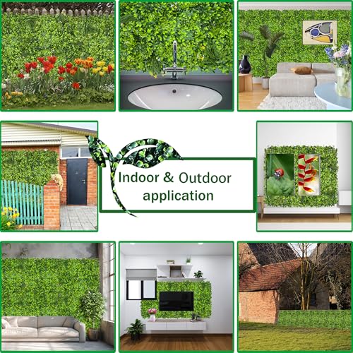Artificial Ivy Privacy Fence Wall Screen 40x120 in UV-Anti Faux Greenery Backdrop U1001