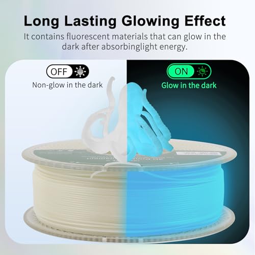 Glow in The Dark PLA 3D Printer Filament 1.75mm Multicolor 1KG Spool K36044
